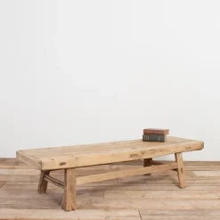 Pamono Antique Rustic Elm Coffee Table, 1920s> Coffee & Side Tables