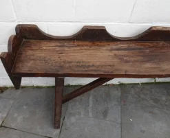 Pamono Antique Rustic Oak Bench, 1800s><noscript><img width=