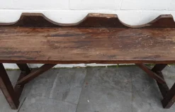 Pamono Antique Rustic Oak Bench, 1800s><noscript><img width=