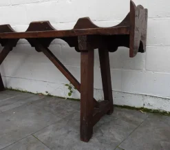 Pamono Antique Rustic Oak Bench, 1800s><noscript><img width=
