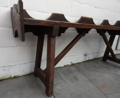 Pamono Antique Rustic Oak Bench, 1800s><noscript><img width=