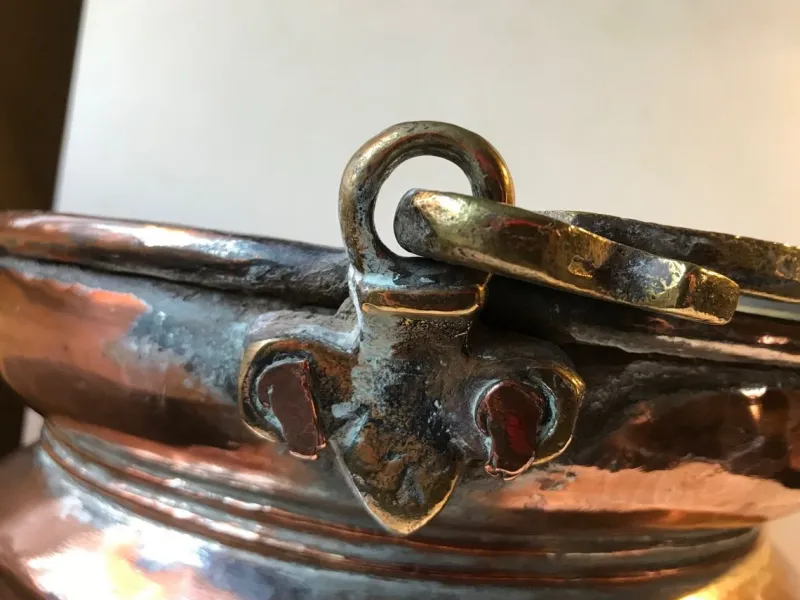 Pamono Antique Scandinavian Coal or Fireplace Bucket in Copper, 18th Century> Fireplaces And Mantels