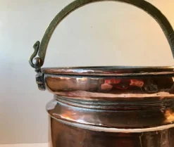 Pamono Antique Scandinavian Coal or Fireplace Bucket in Copper, 18th Century><noscript><img width=