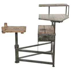 Pamono Antique Sculptor's Worktable in Wood & Metal> Worktables & Workbenches