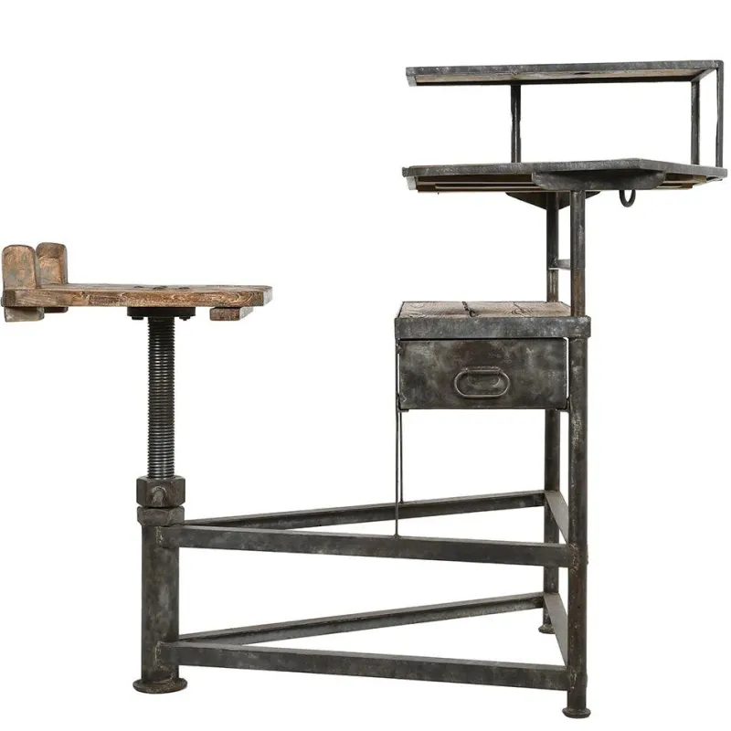 Pamono Antique Sculptor's Worktable in Wood & Metal> Worktables & Workbenches