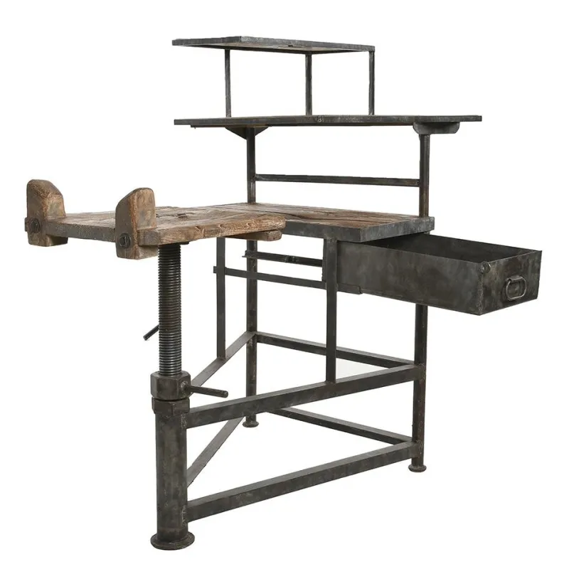Pamono Antique Sculptor's Worktable in Wood & Metal> Worktables & Workbenches