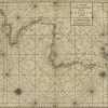 New Pamono Antique Sea Chart of the Coastline from England to Gibraltar, 1700s
