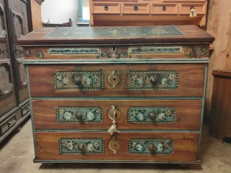 Pamono Antique Secretaire in Pine, 1850> Secretaires