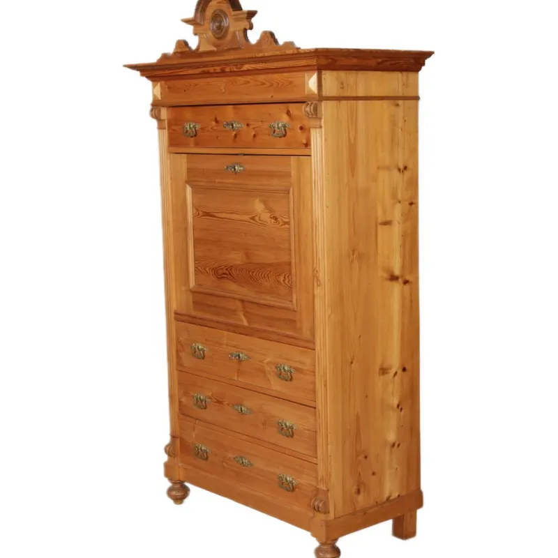 Pamono Antique Secretaire in Softwood, 1880> Secretaires