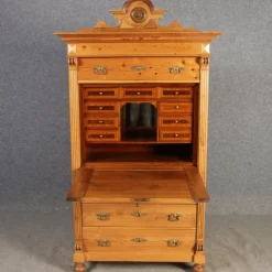 Pamono Antique Secretaire in Softwood, 1880><noscript><img width=