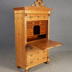 Pamono Antique Secretaire in Softwood, 1880><noscript><img width=