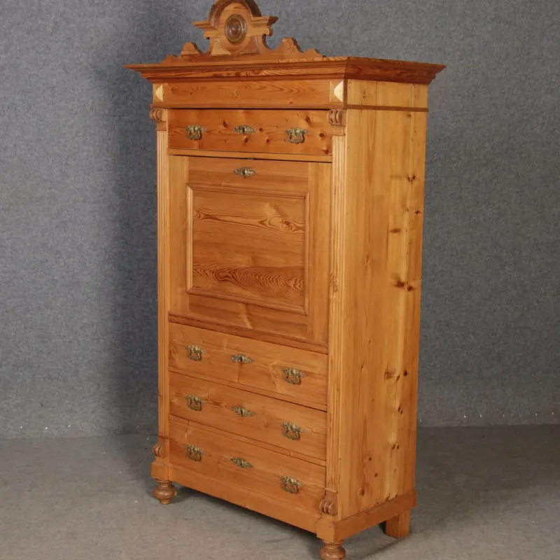 Pamono Antique Secretaire in Softwood, 1880> Secretaires