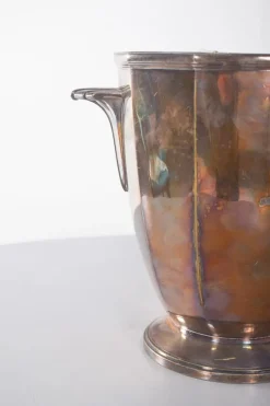 Pamono Antique Shell Ice Bucket in Silver, 1960s><noscript><img width=
