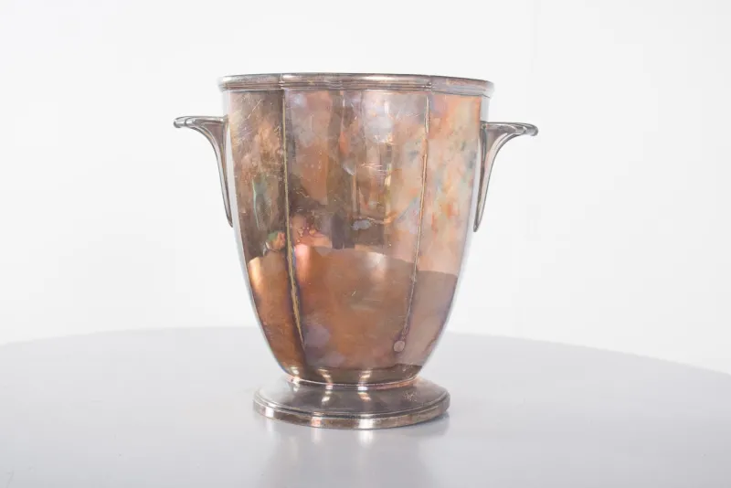 Pamono Antique Shell Ice Bucket in Silver, 1960s> Ice Buckets & Wine Coolers