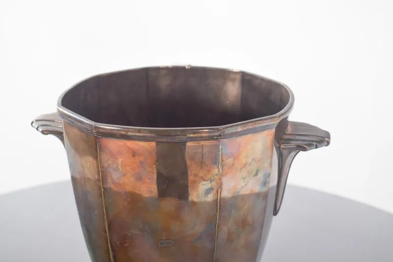 Pamono Antique Shell Ice Bucket in Silver, 1960s> Ice Buckets & Wine Coolers
