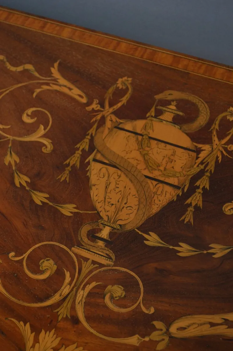 Clearance Pamono Antique Sheraton Style Card Table