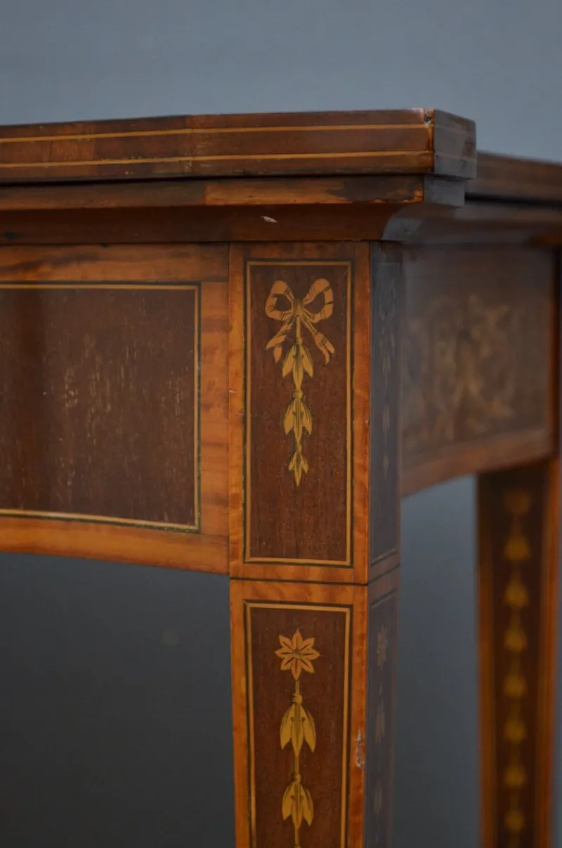 Clearance Pamono Antique Sheraton Style Card Table