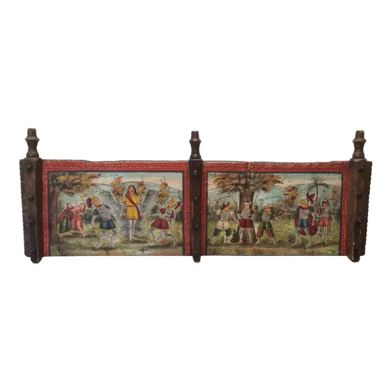 Pamono Antique Sicilian Painted Wainscot, 1800s