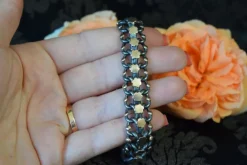 Pamono Antique Silver and Rose Gold Link Bracelet, 1890s><noscript><img width=