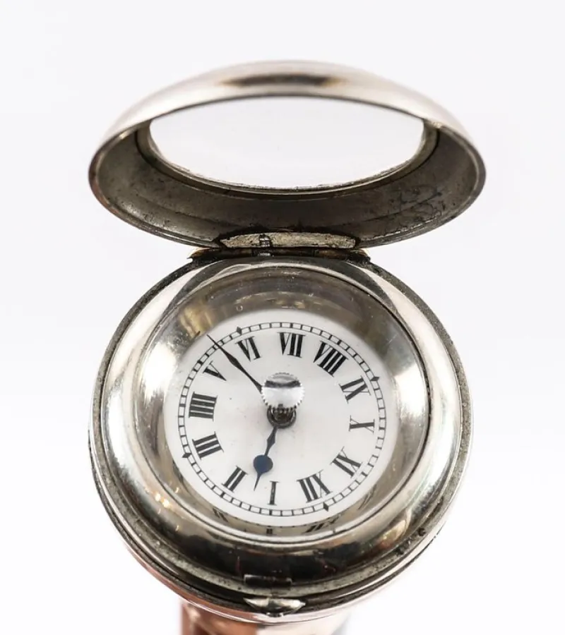 Pamono Antique Silver and Snakewood Watch Opera Cane, 1800s> Watches