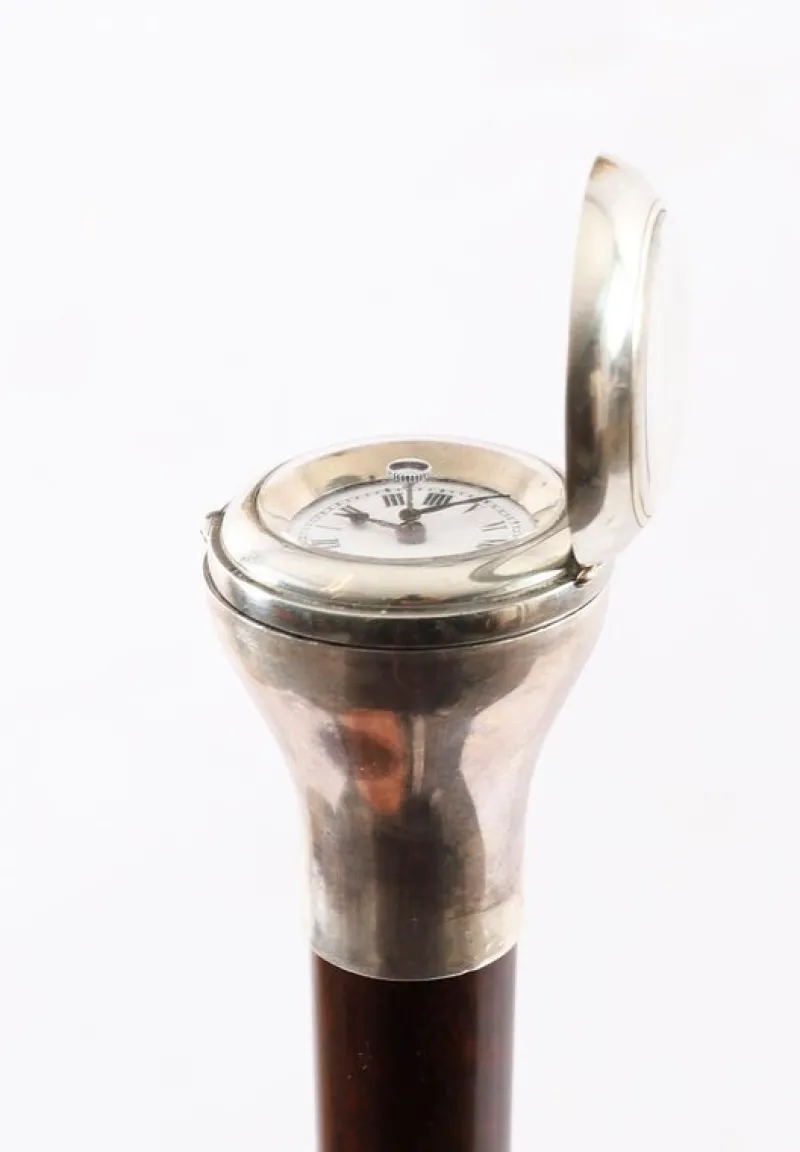 Pamono Antique Silver and Snakewood Watch Opera Cane, 1800s> Watches