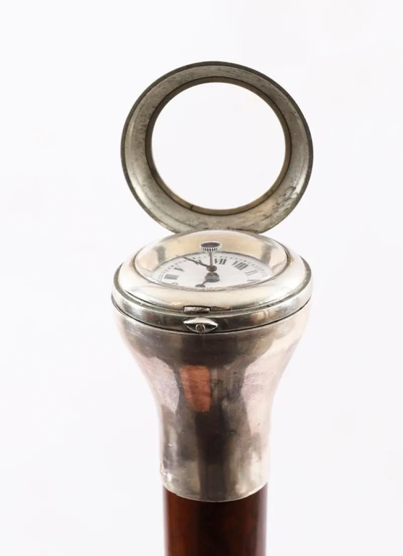 Pamono Antique Silver and Snakewood Watch Opera Cane, 1800s> Watches