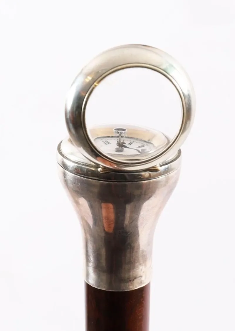 Pamono Antique Silver and Snakewood Watch Opera Cane, 1800s> Watches