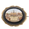 New Pamono Antique Silver Brooch with Roman Micromosaic, Late 1800s