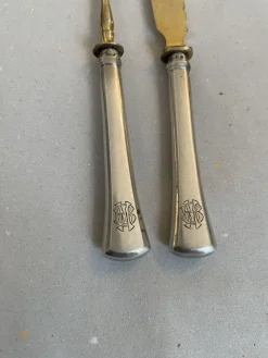 Pamono Antique Silver Fruit Cutlery Set by Alfred Pollak, Set of 16> Cutlery & Serving Utensils