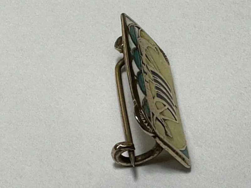 Pamono Antique Silver Gilt and Enamel Viking Ship Brooch by Gustav Gaudernack, 19th Century> Brooches