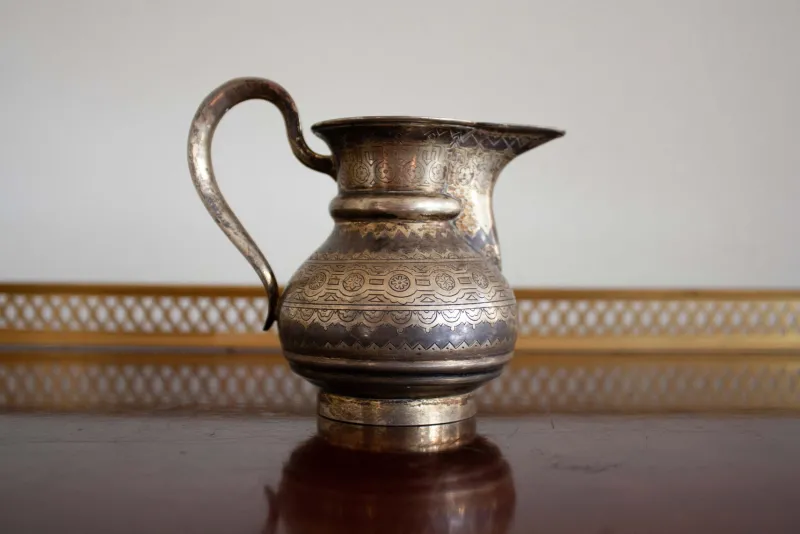 Hot Pamono Antique Silver Milk Jug