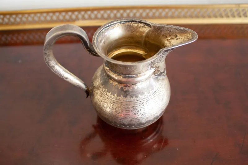 Hot Pamono Antique Silver Milk Jug
