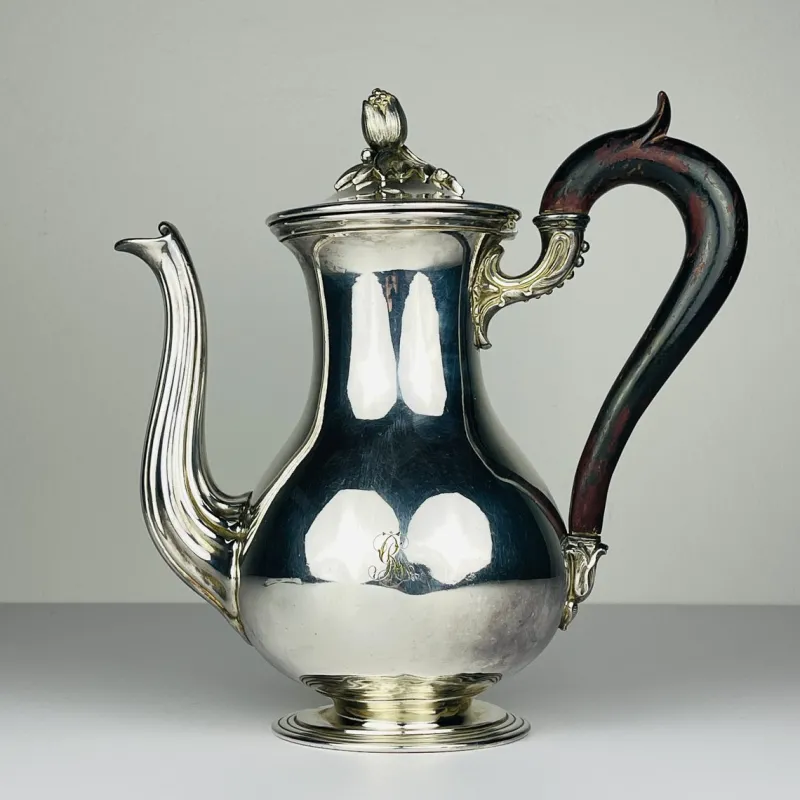 Hot Pamono Antique Silver Plated Coffee Pot from Christofle