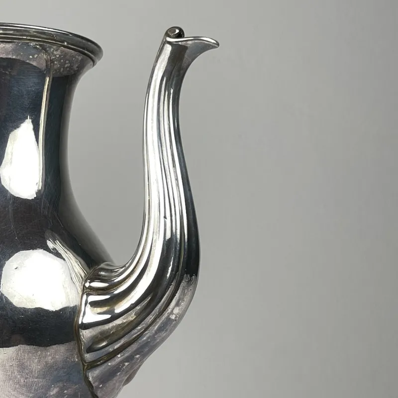 Hot Pamono Antique Silver Plated Coffee Pot from Christofle