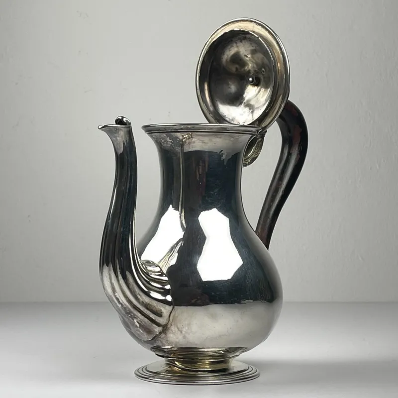 Hot Pamono Antique Silver Plated Coffee Pot from Christofle