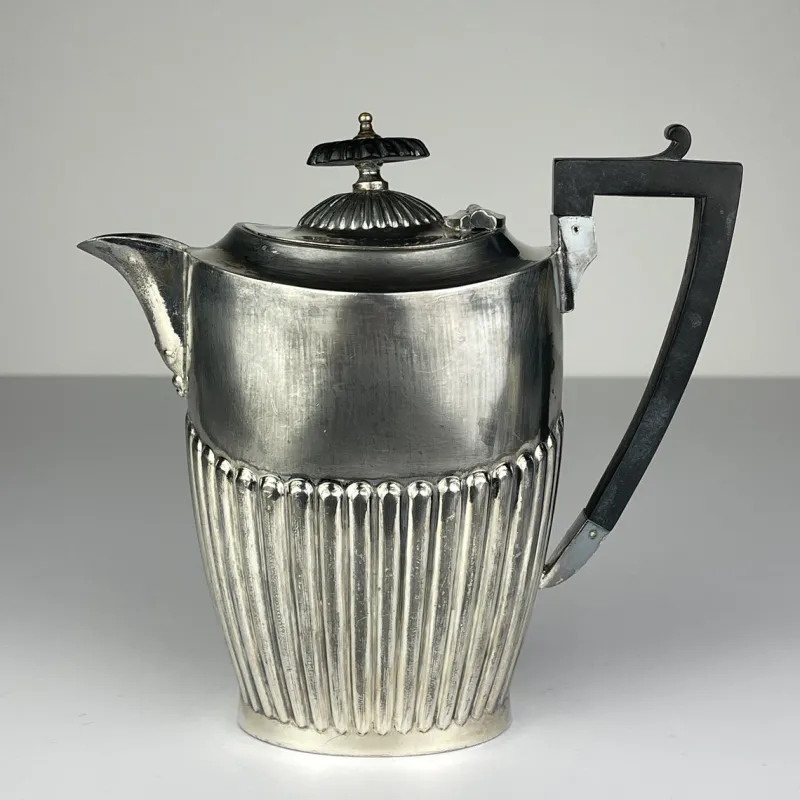 Pamono Antique Silver Plated Coffee Pot by Sheffield, 1890s> Coffee & Tea Service