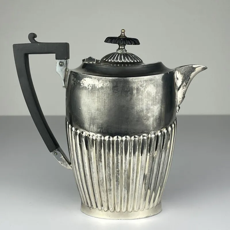 Pamono Antique Silver Plated Coffee Pot by Sheffield, 1890s> Coffee & Tea Service