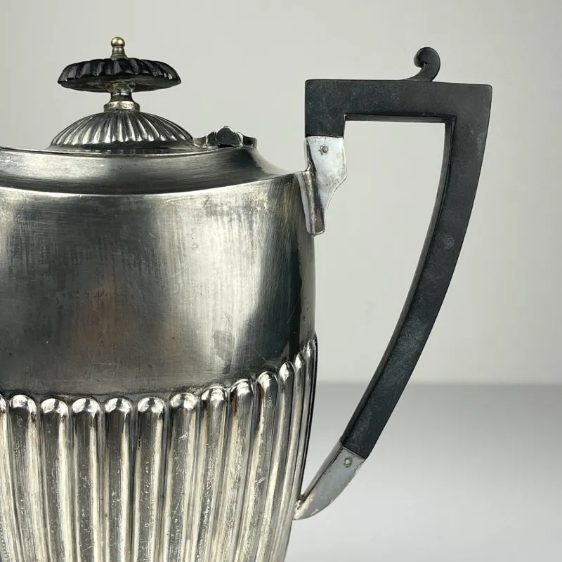 Pamono Antique Silver Plated Coffee Pot by Sheffield, 1890s> Coffee & Tea Service