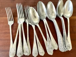 Online Pamono Antique Silver Plated Cutlery, Set of 18