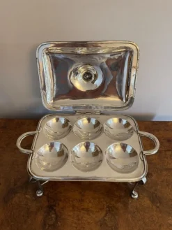 Pamono Antique Silver Plated Egg Warmer by Mappin and Webb, 1900><noscript><img width=