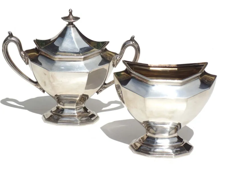 Pamono Antique Silver Plated Tea and Coffee Set from Reed & Barton, Set of 5> Coffee & Tea Service