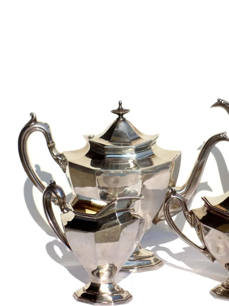 Pamono Antique Silver Plated Tea and Coffee Set from Reed & Barton, Set of 5> Coffee & Tea Service
