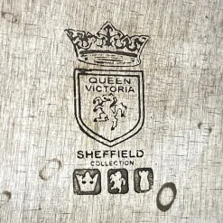 Pamono Antique Silver Plated Tray by Queen Victoria Sheffield, 1890s> Trays