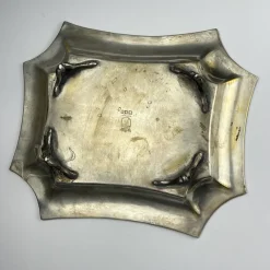 Pamono Antique Silver Plated Tray by Queen Victoria Sheffield, 1890s><noscript><img width=