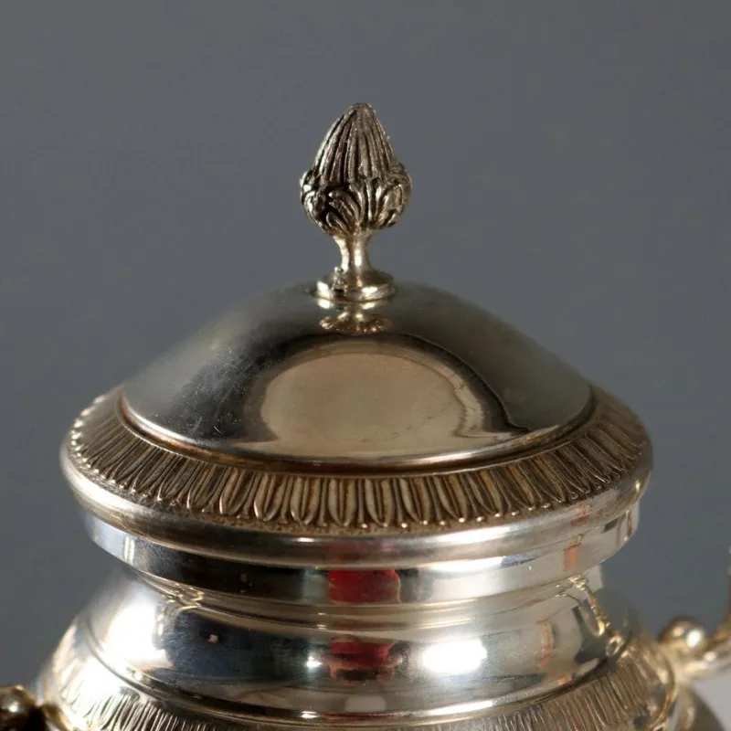 Pamono Antique Silver Sugar Bowl, Italy, 20th Century> Coffee & Tea Service