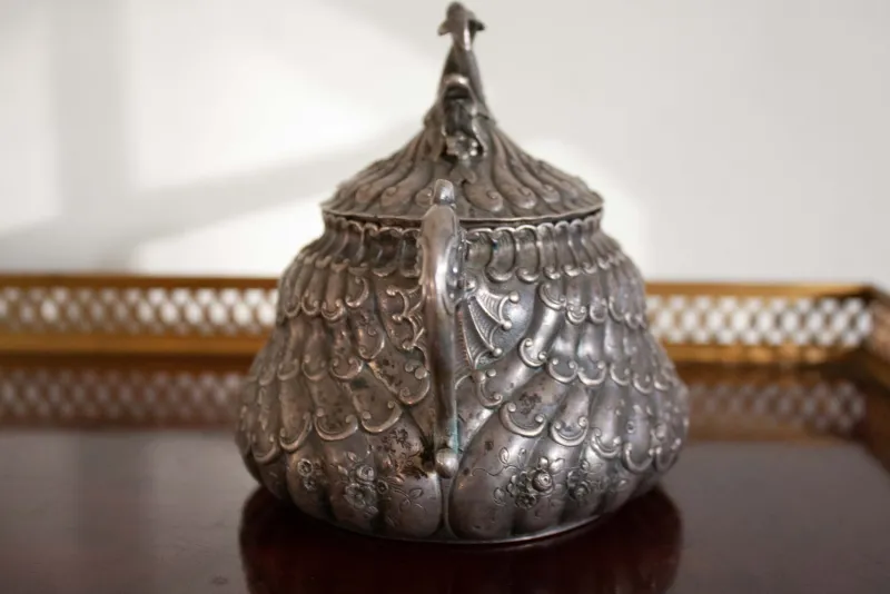 Outlet Pamono Antique Silver Sugar Bowl