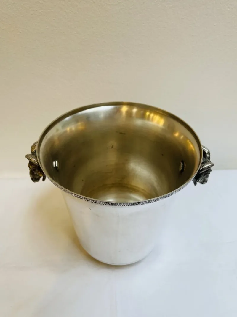 Pamono Antique Silver-Plated Champagne Cooler with Handles, 1930s> Ice Buckets & Wine Coolers
