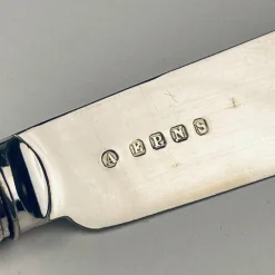 Pamono Antique Silver-Plated Fish Knifes and Forks for 12 from Sheffield, England, 1910s, Set of 24><noscript><img width=