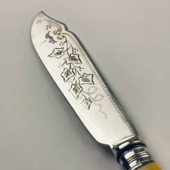 Pamono Antique Silver-Plated Fish Knifes and Forks for 12 from Sheffield, England, 1910s, Set of 24><noscript><img width=