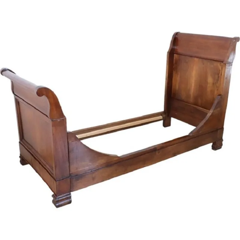 Pamono Antique Single Bed in Walnut, 19th Century> Beds & Bedroom Sets